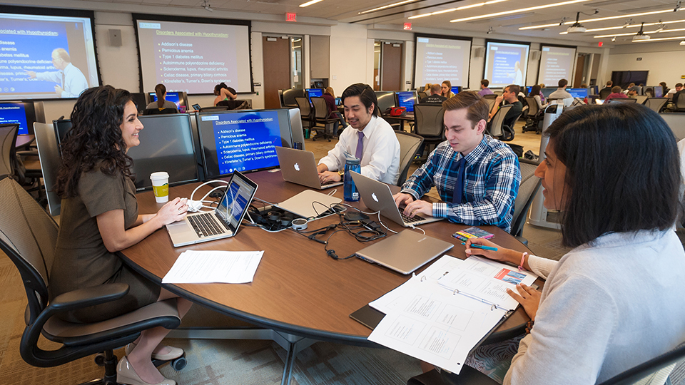 Students from the Online MA in Homeland Security and Emergency Preparedness in class